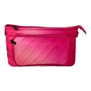 Think Royln Pink Ombre Bank Street XL Quilted Clutch Pouch Bag No Strap
